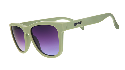Dawn of A New Sage | green square sunglasses with gradient purple lenses | goodr OG sunglasses