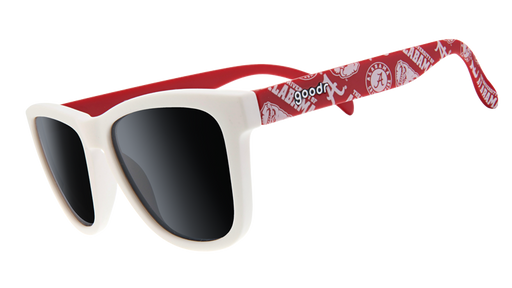 University of Alabama red and white goodr sunglasses