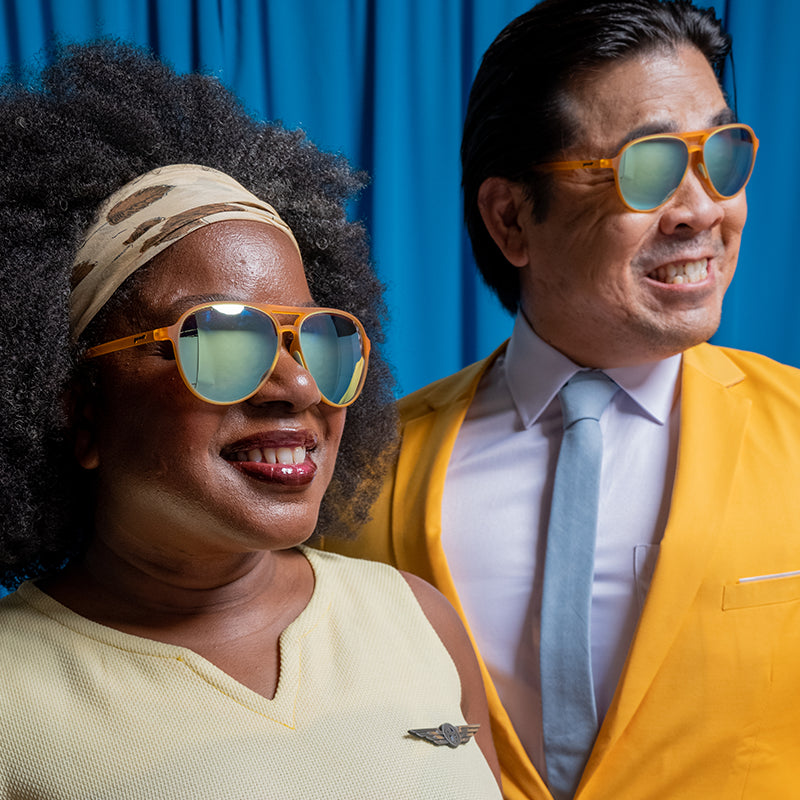 Cheesy Flight Attendant-MACH Gs-RUN goodr-2-goodr sunglasses