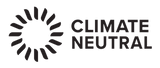 The Climate Neutral logo in black on a white background.